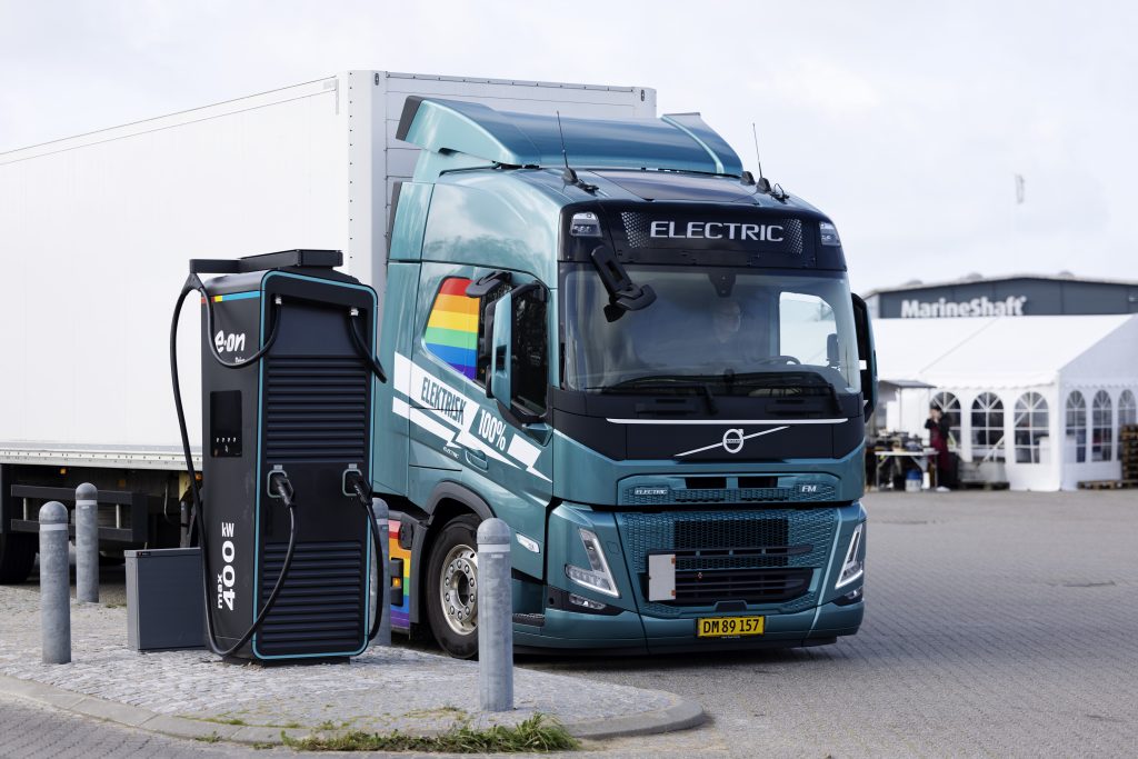 E.ON Drive Infrastructure Charging Station at Hirtshals Transport Center in Denmark